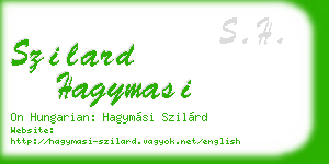 szilard hagymasi business card